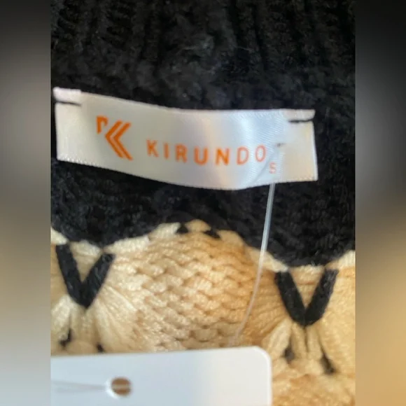 KIRUNDO Cardigan Chunky Lantern Sleeve Open Front NWT SM - Picture 5 of 10